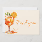 Liefde op het Eerste Spritz Oranje Bruidsfeest Bedankkaart (Voorkant)