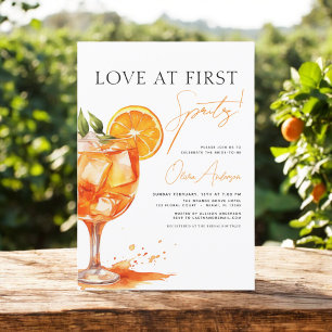 Liefde op het Eerste Spritz Oranje Bruidsfeest Kaart