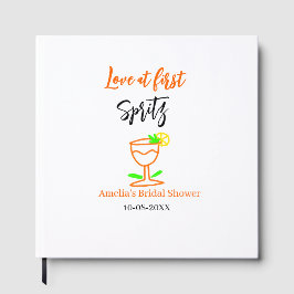 Liefde op het eerste spritz oranje zwarte bruids d gastenboek
