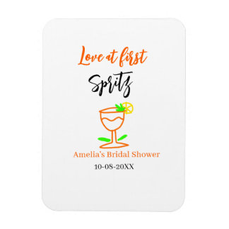 Liefde op het eerste spritz oranje zwarte bruids d magneet