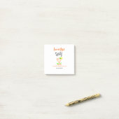 Liefde op het eerste spritz oranje zwarte bruids d post-it® notes (Op bureau)