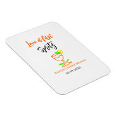 Liefde op het eerste spritz oranje zwarte bruidsdo magneet (Rechterzijde)