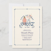 Liefde Op Het Eerste Spritz Preppy Bruidsfeest Kaart (Voorkant)