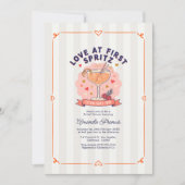 Liefde Op Het Eerste Spritz Preppy Bruidsfeest Kaart (Voorkant)