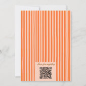 Liefde Op Het Eerste Spritz QR Code Oranje Bruidsd Kaart (Achterkant)