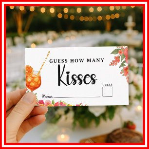 Liefde Op Het Eerste Spritz Raad Hoeveel Kusjes Br Informatiekaartje