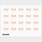 Liefde op het eerste Spritz Retro Bruidsfeest Ronde Sticker (Vel)