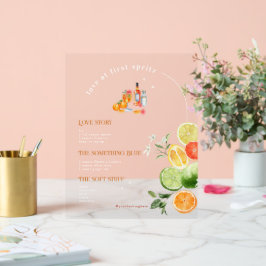 Liefde Op Het Eerste Spritz | Signature Drank Acryl Bord