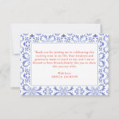 Liefde op het eerste spritz sinaasappel bruidsdouc bedankkaart (Achterkant)