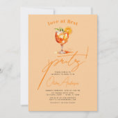 Liefde op het Eerste Spritz Sinaasappel Bruidsfees Kaart (Voorkant)