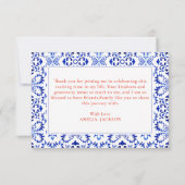 Liefde op het eerste spritz sinaasappel bruidsmeis bedankkaart (Achterkant)