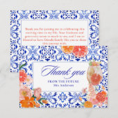 Liefde op het eerste spritz sinaasappel bruidsmeis bedankkaart (Voorkant / Achterkant)