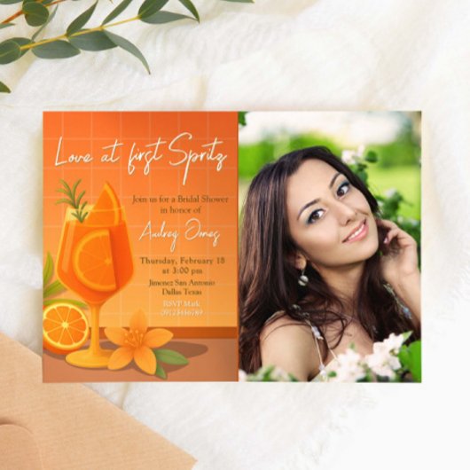 Liefde op het eerste Spritz Vrijgezellenfeest met  Kaart