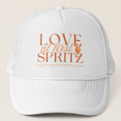 Liefde Op Het Eerste Spritz Vrijgezellenfeest Trucker Pet (Voorkant)
