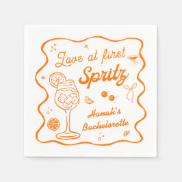 Liefde op het eerste Spritz Vrijgezellenfeestje Servet