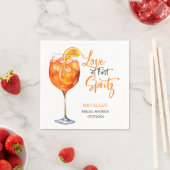 Liefde Op Het Eerste Spritz Zomer Cocktail Bruidsf Servet (Insitu)
