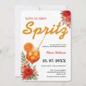Liefde op het eerste spritzje | Moderne citrus bru Kaart (Voorkant)
