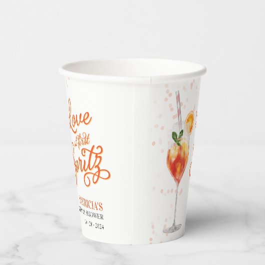 Liefde op het Eerste Spuitje Bruidsfeest Papieren Bekers (Rechts)