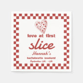 Liefde op het eerste stuk pizza Laatste Stuk Pizza Servet (Voorkant)