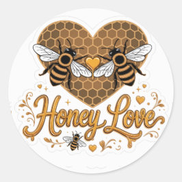 Liefde op het eerste zoemen ronde sticker