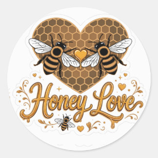 Liefde op het eerste zoemen ronde sticker