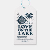 Liefde op het meer vrijgezellenweekend cadeaulabel (Voorkant)