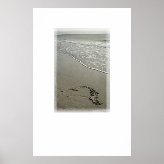 Liefde op het Poster van de Beach Print [met Witte (Voorkant)