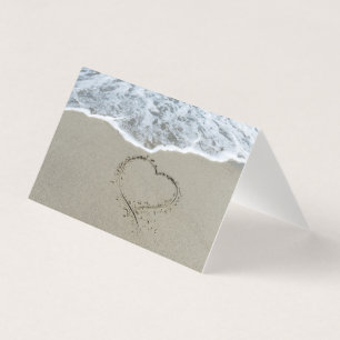Liefde op het strand blanco notecard set van 25 kaart