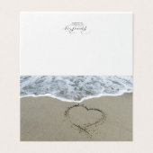 Liefde op het strand blanco notecard set van 25 kaart (Buitenkant ongevouwen)