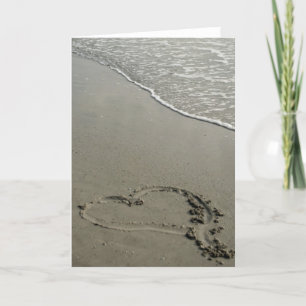 Liefde op het strand Blank Wenskaart Kaart