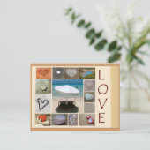 Liefde op het strand briefkaart (Staand voorkant)