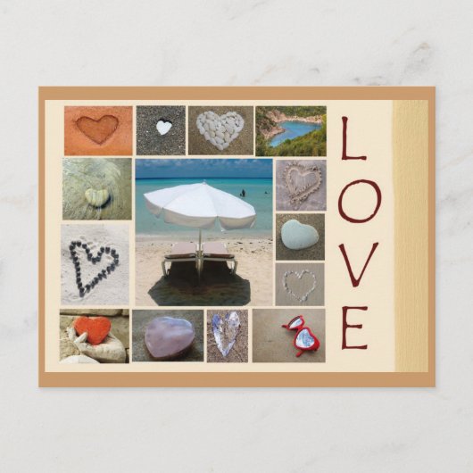 Liefde op het strand briefkaart (Voorkant)