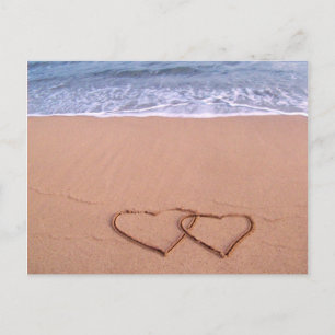 Liefde op het strand briefkaart