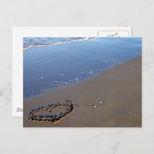 Liefde op het strand briefkaart (Voorkant / Achterkant)