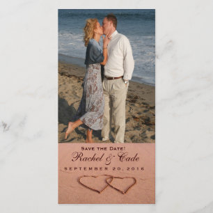 Liefde op het strand fotosjabloon save the date