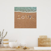 Liefde op het strand poster (Keuken)