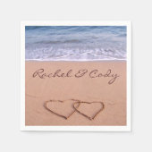 Liefde op het strand servetten (Voorkant)