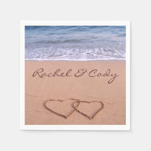 Liefde op het strand servetten