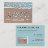 Liefde op het strand visitekaartje (Voorkant / Achterkant)