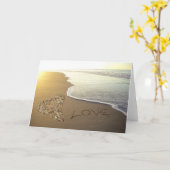 Liefde op het zandstrand kaart (Gele Bloem)