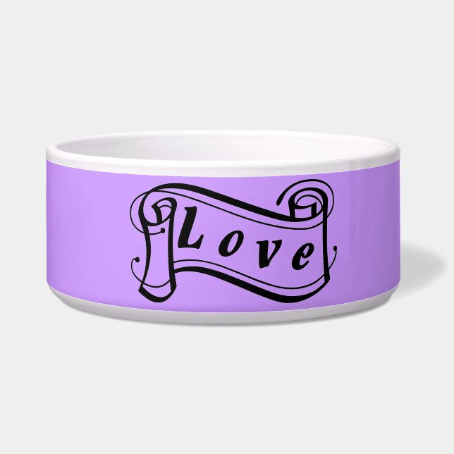 Liefde op lila voerbakje (Voorkant)