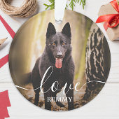 Liefde op maat 2 Foto Dog Pet Memorial Ornament