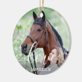 Liefde op maat 2 Fotopaarden Lover Keramisch Ornament (Links)