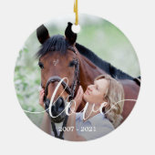 Liefde op maat 2 Fotopaarden Lover Keramisch Ornament (Achterkant)