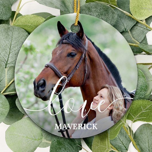Liefde op maat 2 Fotopaarden Lover Keramisch Ornament