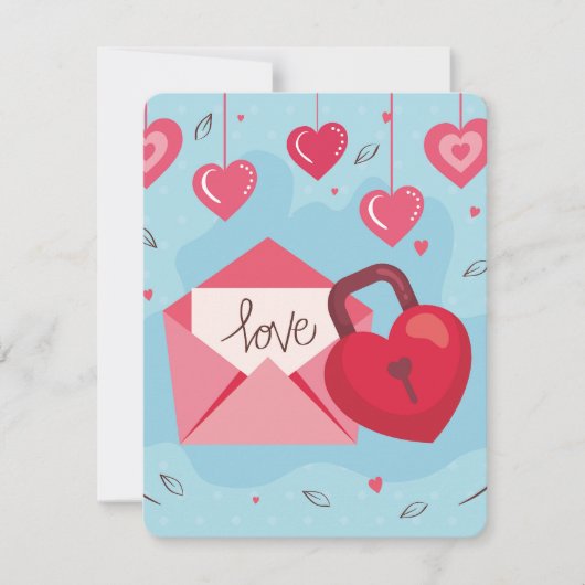 Liefde op slot feestdagenkaart (Voorkant)