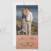 Liefde op strand foto sjabloon (Voorkant)