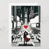 Liefde op Times Square - Het hart van New York Cit Feestdagenkaart (Voorkant / Achterkant)