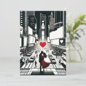 Liefde op Times Square - Het hart van New York Cit Feestdagenkaart (Staand voorkant)