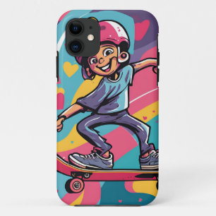 Liefde op wielen - Cool Skateboarden Heart Design Case-Mate iPhone Case